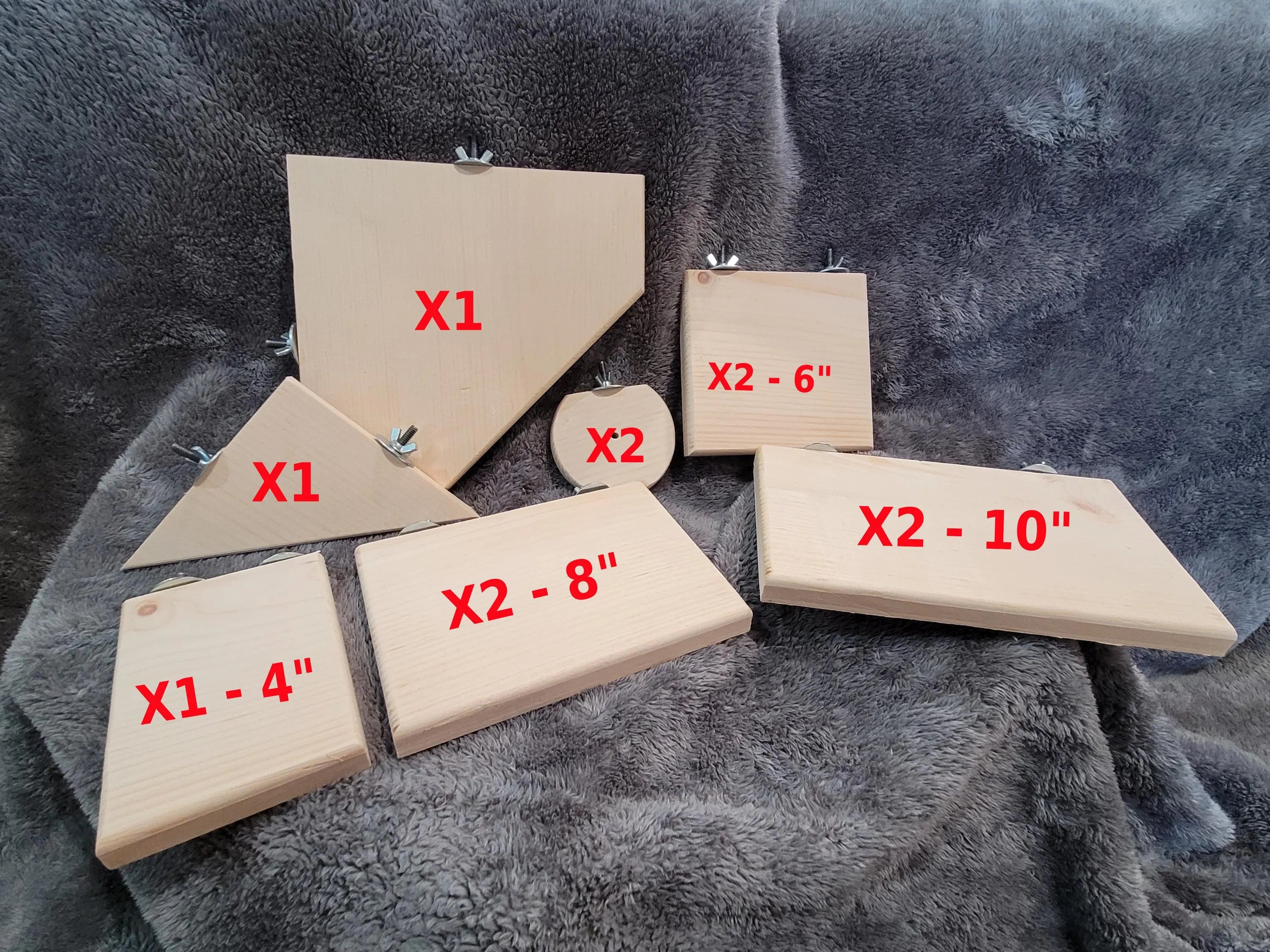 Chinchilla Ledge Shelves 5, 7, 9, 13, 16 Piece Ledge Shelf VALUE Bundles Kiln Dried Pine Wood + Mounting Hardware Ledge Set