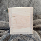 Chinchilla Hanging Hay Feeder Box Extra Slim with Chinchilla Face Feeder Cut Out Hardware Included