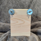 Chinchilla Hanging Hay Feeder Box Extra Slim with Chinchilla Face Feeder Cut Out Hardware Included