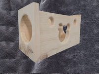 Chinchilla Hanging Tunnel Hideout 13" w/Ledge Option Bridge Kiln Dried Pine Hardware Included Chin Face Window