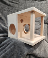 Chinchilla Luxury Hideout House w/ Front Porch Deluxe Hut Porch Kiln Dried Pine Hardware Included