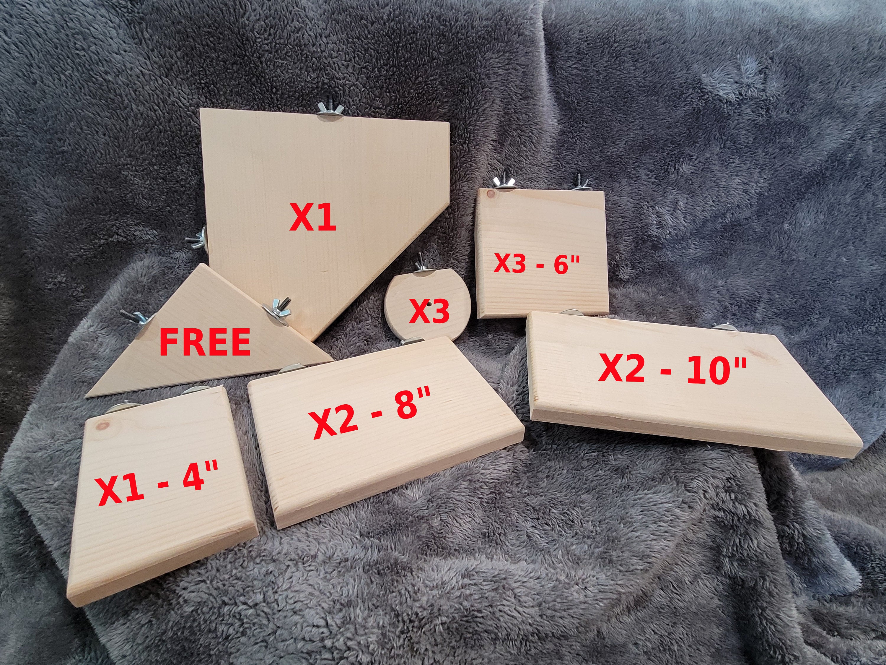 Chinchilla Ledge Shelves 12+1 FREE Piece Ledge Shelf Bundle Kiln Dried Pine Wood + Mounting Hardware Ledge Shelf Set 13 Piece Ledge Set