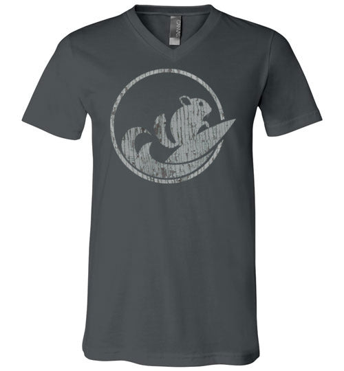 ChinSurfers Unisex V-Neck Tee (Tree Bark)
