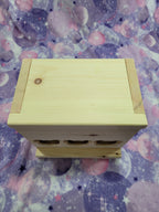 Hay Feeder Box with 3 Front Chinchilla Face Feeder Cut Outs and Hinged Top 10" x 8" x 7.5" with Ledge Tray and Back Mounts for Cage Stability Kiln Dried Pine